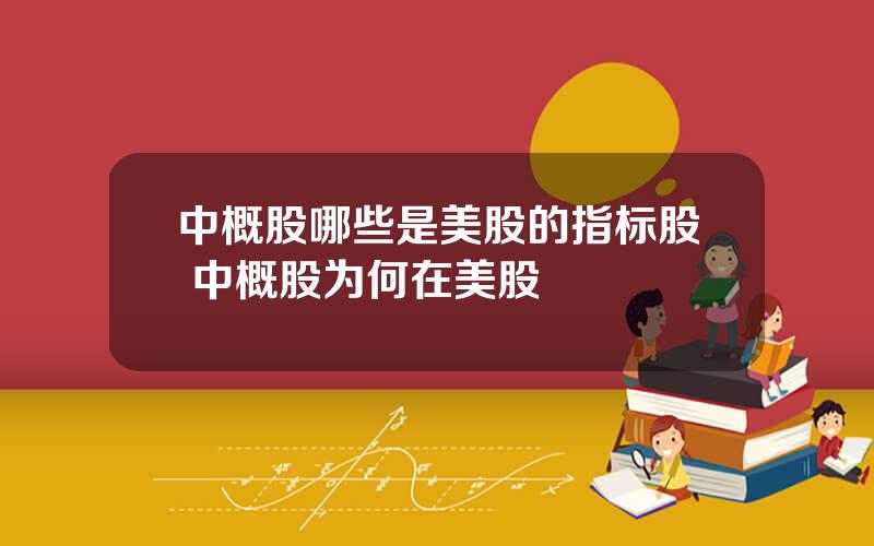中概股哪些是美股的指标股 中概股为何在美股